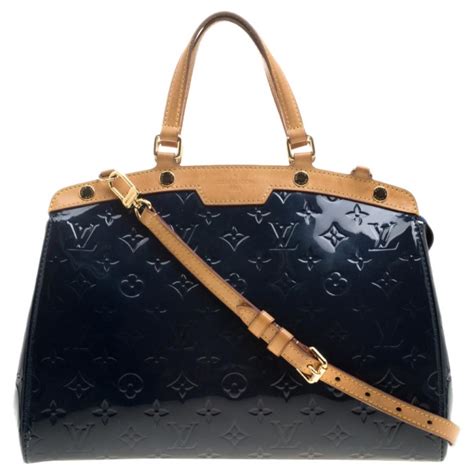 lv blue leather bag|lv patent leather bag.